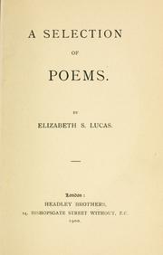 Book cover of A selection of poems